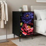 vidaXL Nightstand RHENEN Black oak 36 x 33 x 61 cm Engineered wood