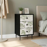 vidaXL Nightstand RHENEN Black oak 36 x 33 x 61 cm Engineered wood