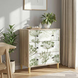 vidaXL Ladekast RHENEN Tropisch jungleprint 66 x 36,5 x 75 cm Sonoma