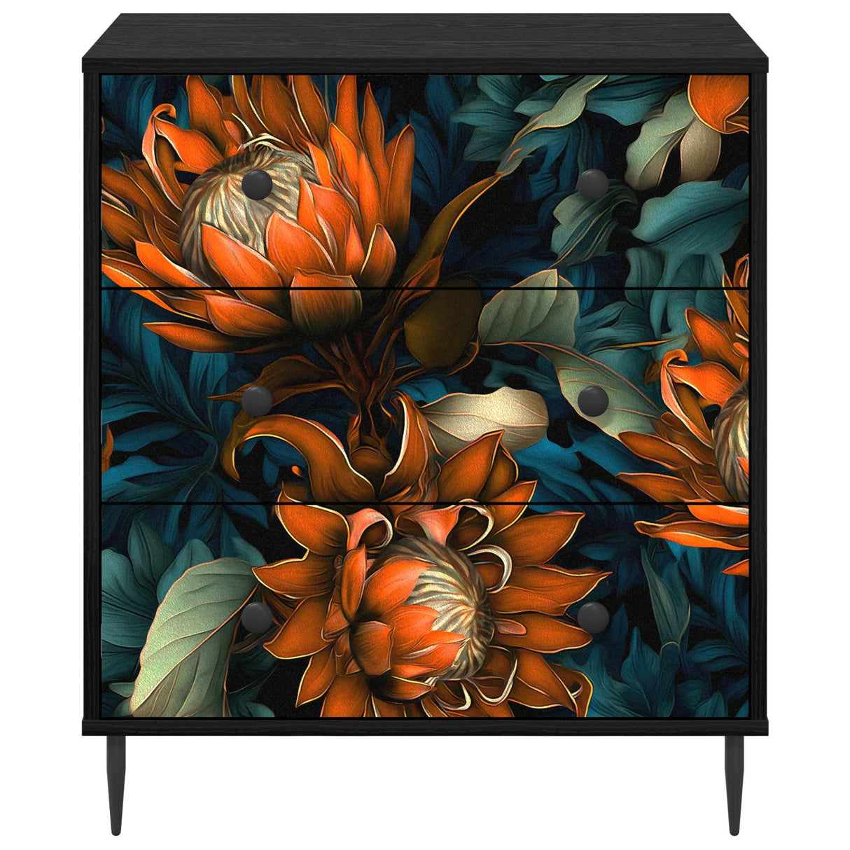 vidaXL Ladekast RHENEN Tropisch jungleprint 66 x 36,5 x 76 cm