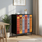 vidaXL Ladekast RHENEN Tropisch jungleprint 66 x 36,5 x 76 cm