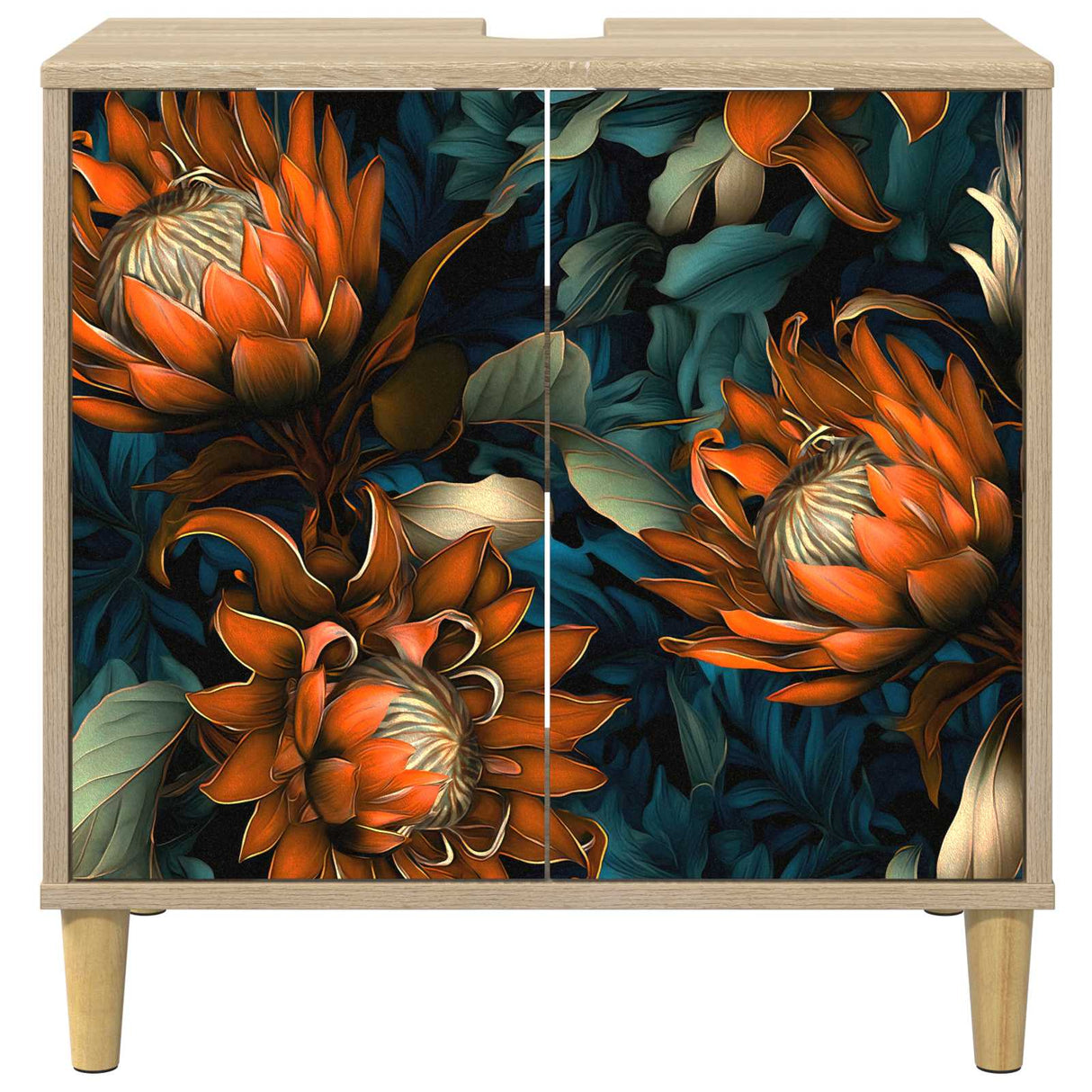 vidaXL Badkamerkast RHENEN Sonoma 60 x 40 x 60 cm Bewerkt hout