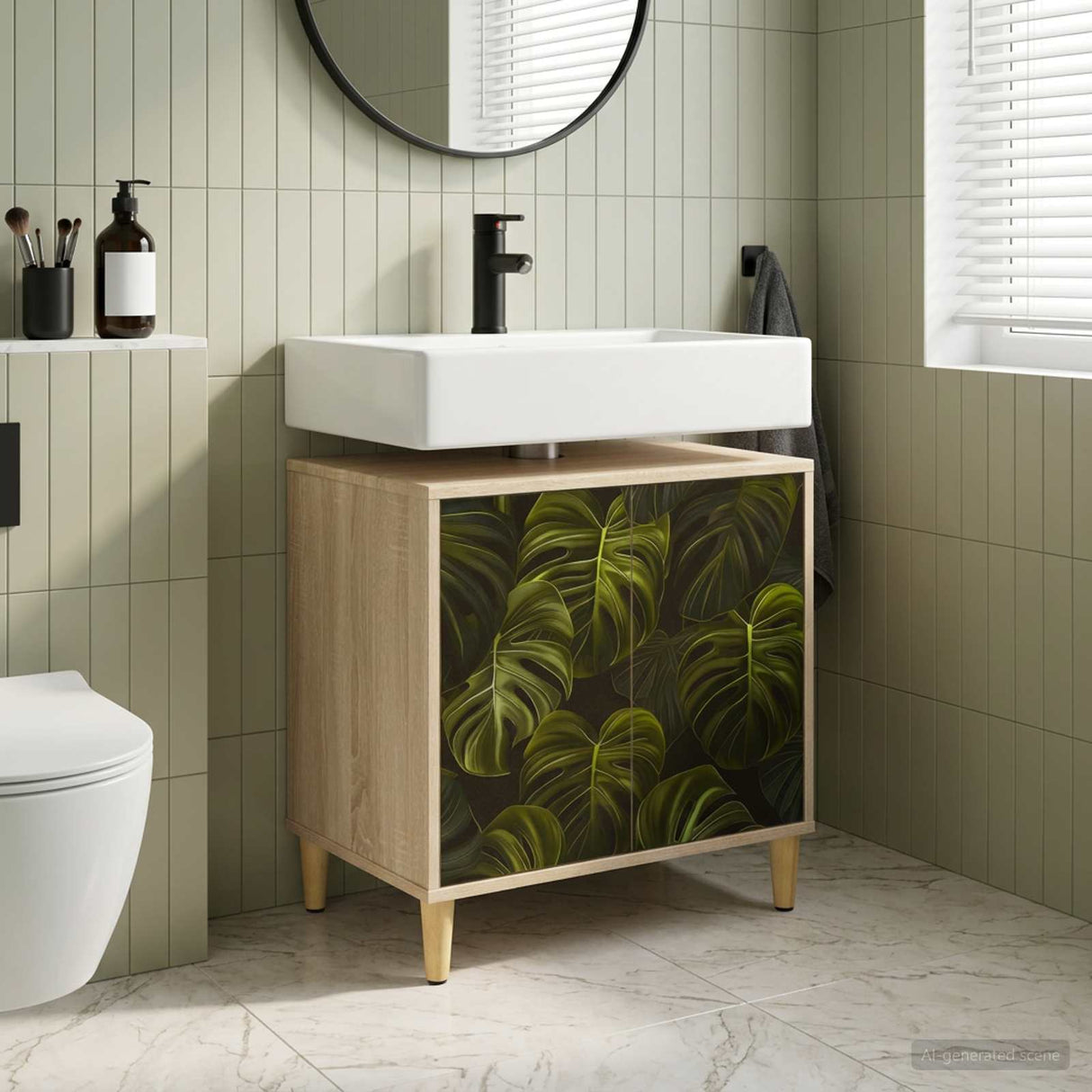 vidaXL Badkamerkast RHENEN Sonoma 60 x 40 x 60 cm Bewerkt hout