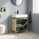 vidaXL Badkamerkast RHENEN Sonoma 60 x 40 x 60 cm Bewerkt hout