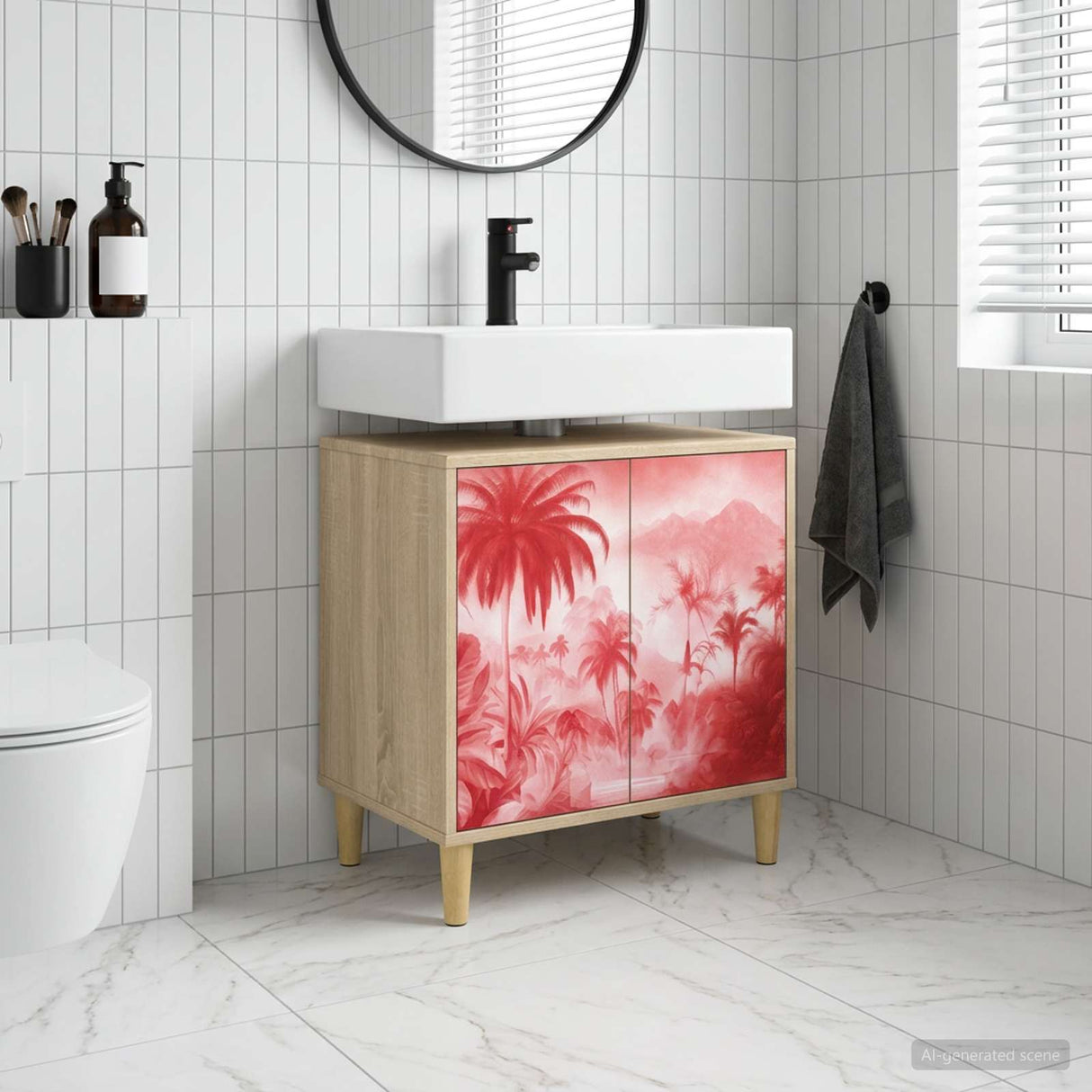 vidaXL Badkamerkast RHENEN Sonoma 60 x 40 x 60 cm Bewerkt hout