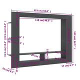 vidaXL Tv-meubel 152x22x113 cm bewerkt hout hoogglans zwart