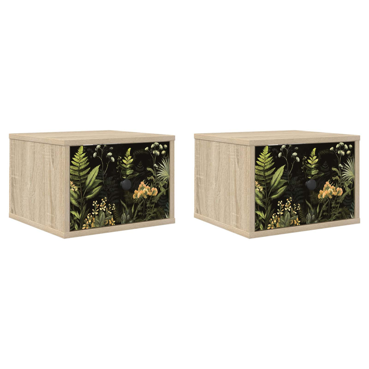 vidaXL Wandkastje voor Bed RHENEN Sonoma Eiken 36 x 33 x 25 cm