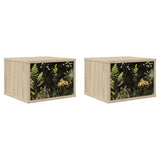 vidaXL Wandkastje voor Bed RHENEN Sonoma Eiken 36 x 33 x 25 cm