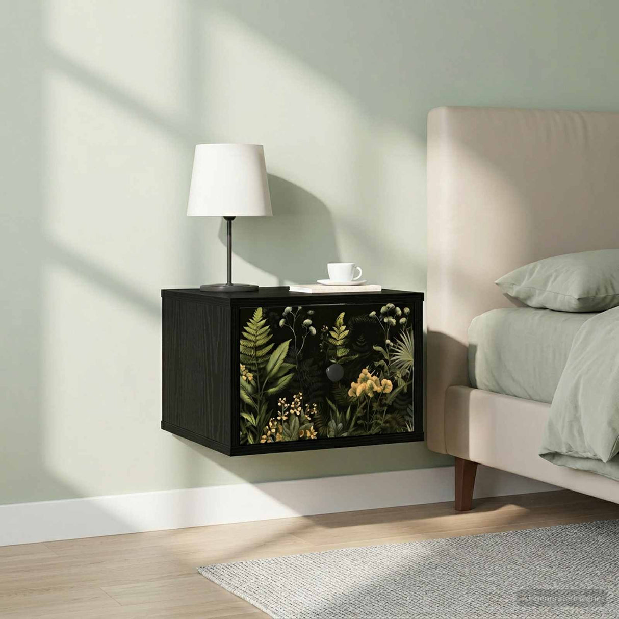 vidaXL Wandkastje voor Bed RHENEN Sonoma Eiken 36 x 33 x 25 cm