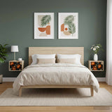 vidaXL Wandkastje voor Bed RHENEN Sonoma Eiken 36 x 33 x 25 cm