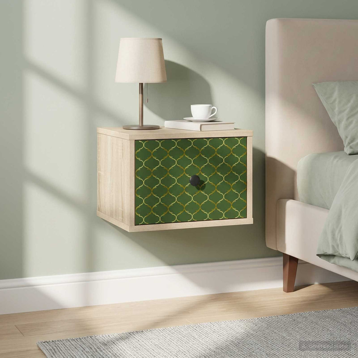 vidaXL Wandkastje voor Bed RHENEN Sonoma Eiken 36 x 33 x 25 cm