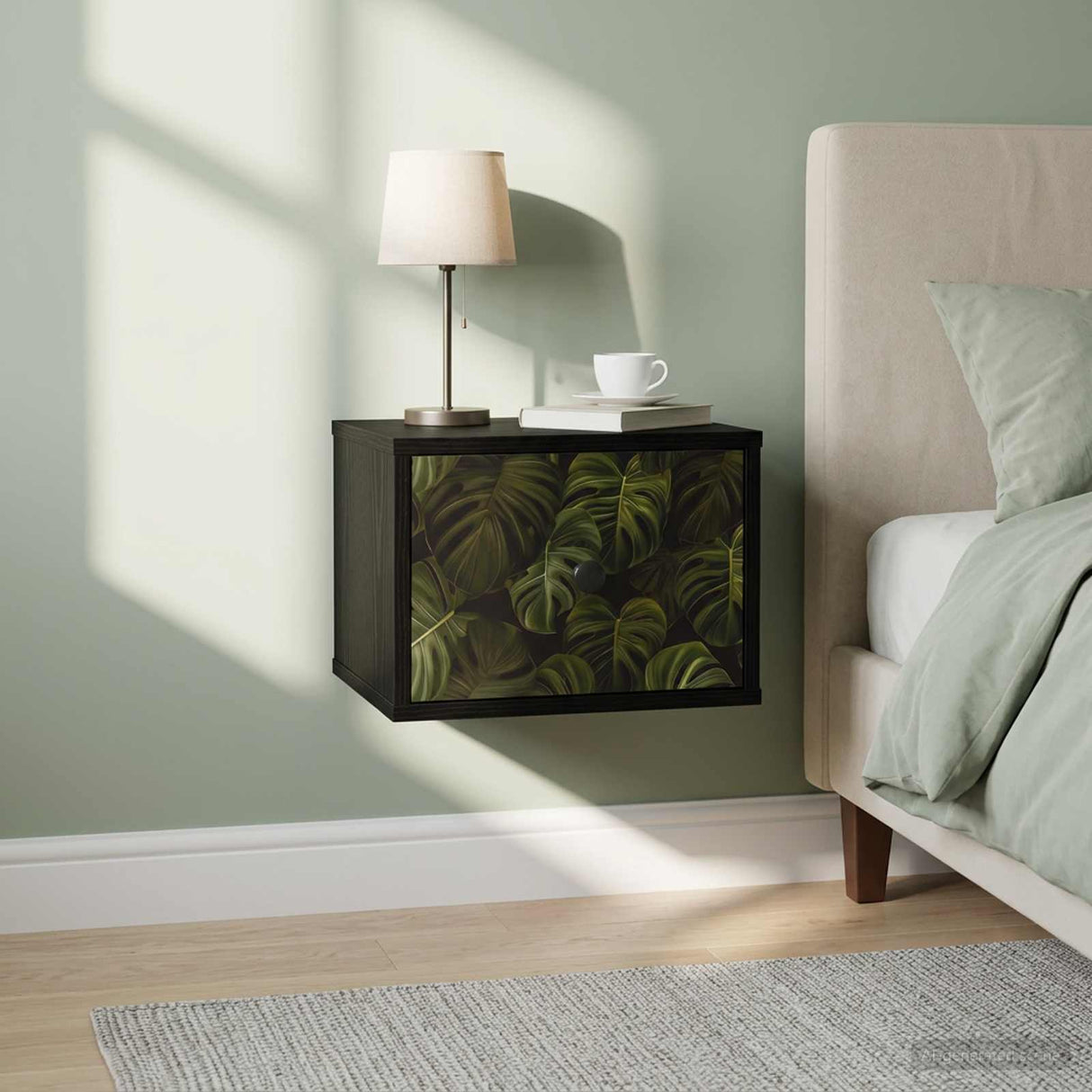 vidaXL Wandkastje voor Bed RHENEN Sonoma Eiken 36 x 33 x 25 cm