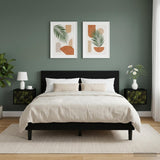 vidaXL Wandkastje voor Bed RHENEN Sonoma Eiken 36 x 33 x 25 cm