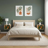 vidaXL Wandkastje voor Bed RHENEN Sonoma Eiken 36 x 33 x 25 cm