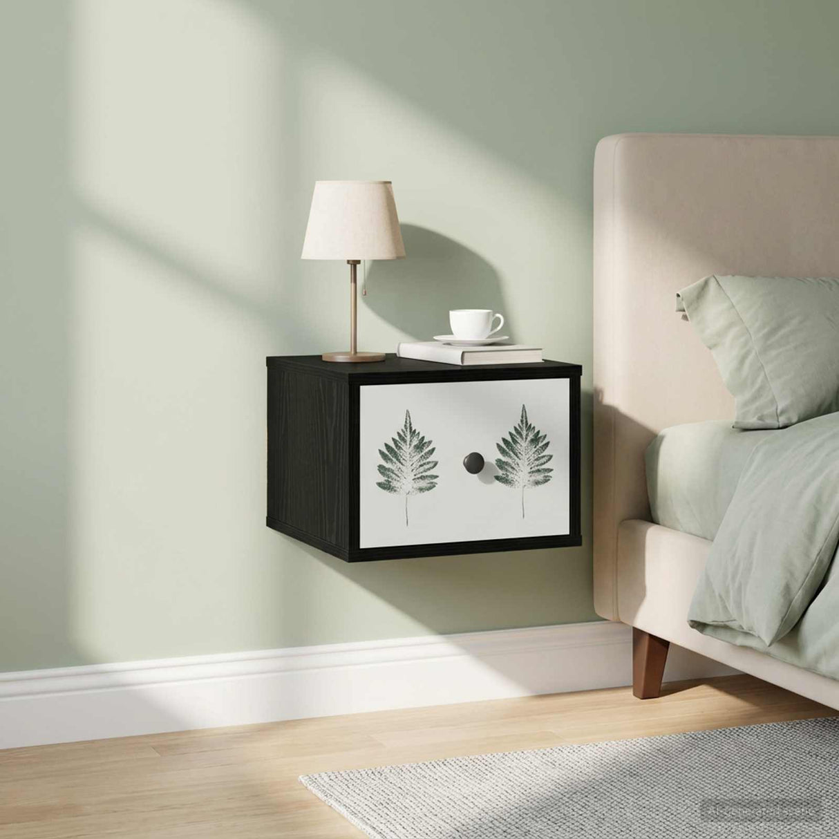vidaXL Wandkastje voor Bed RHENEN Sonoma Eiken 36 x 33 x 25 cm