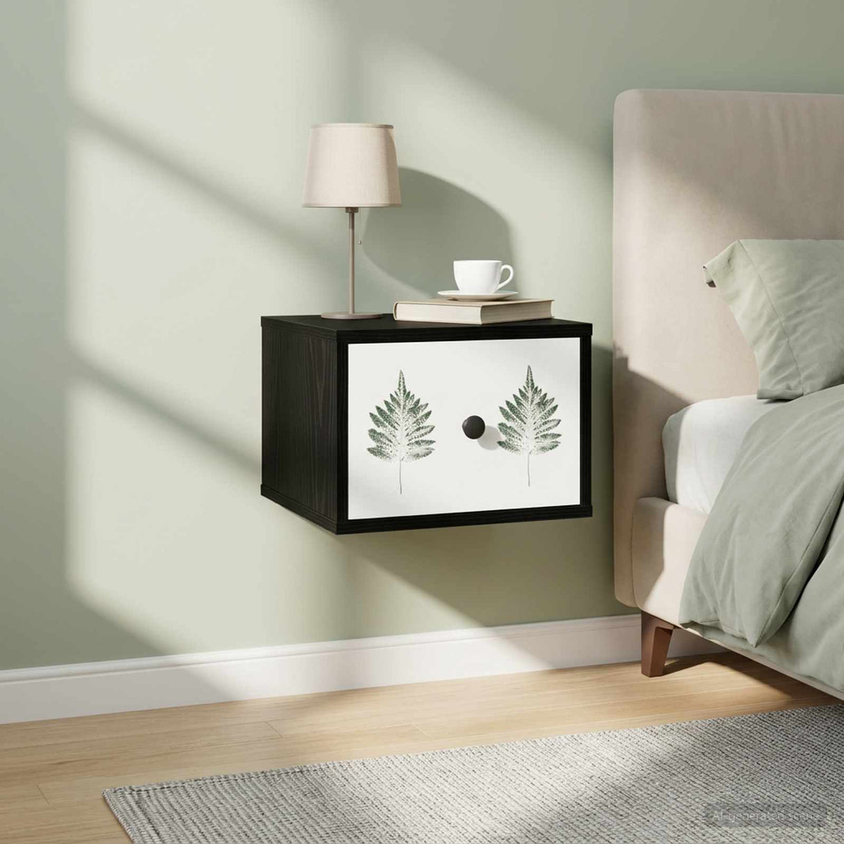vidaXL Wandkastje voor Bed RHENEN Sonoma Eiken 36 x 33 x 25 cm