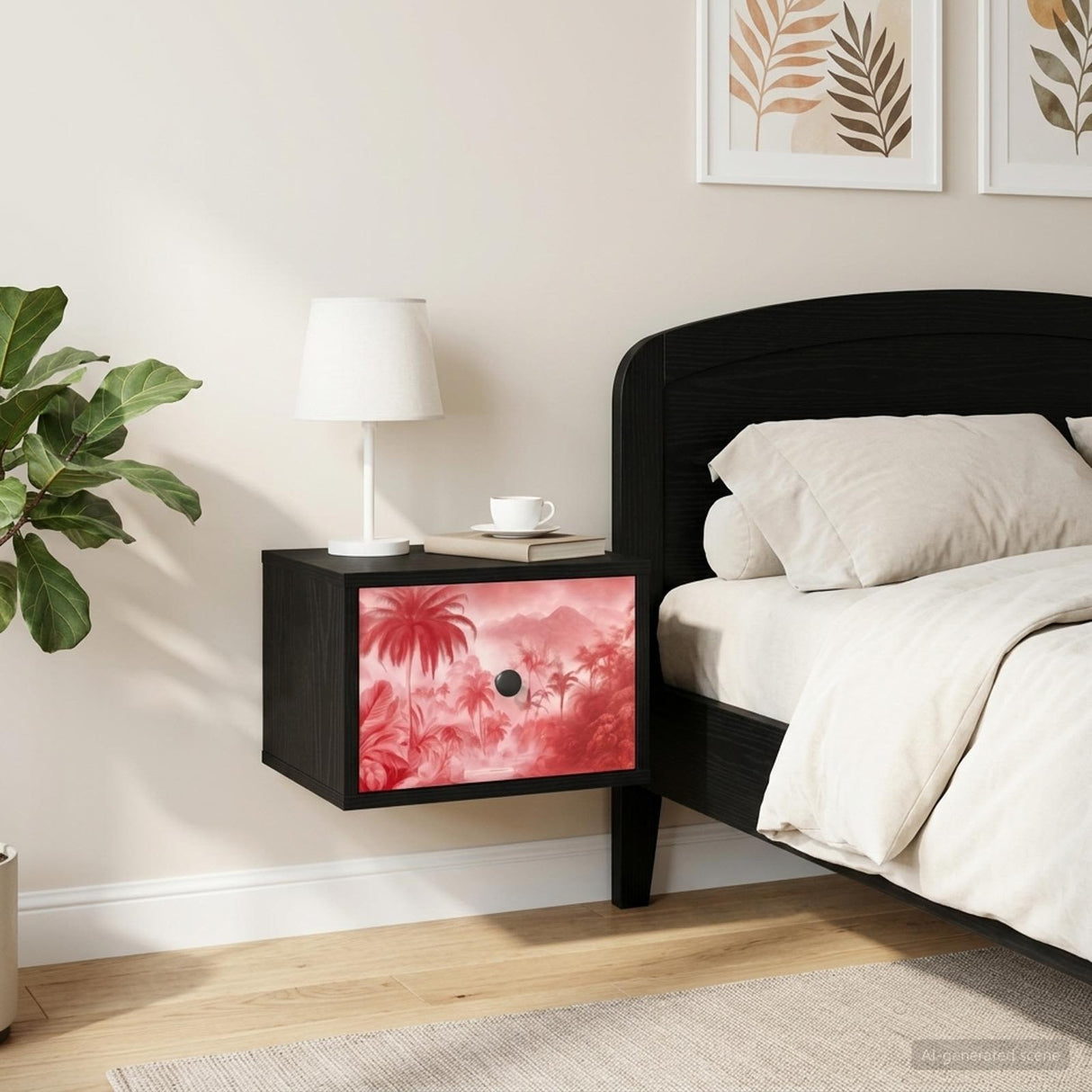vidaXL Wandkastje voor Bed RHENEN Sonoma Eiken 36 x 33 x 25 cm