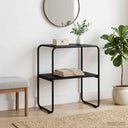 vidaXL Wall-Mounted Table Black Oak 60x42.5x70 cm Engineered Wood
