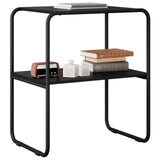 vidaXL Wall-Mounted Table Black Oak 60x42.5x70 cm Engineered Wood