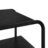 vidaXL Wall-Mounted Table Black Oak 60x42.5x70 cm Engineered Wood