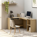 vidaXL Hoekbureau L-vormig 120x140x75 cm bewerkt hout wit