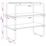vidaXL Consoletafel Zwart eiken 60 x 41 x 75 cm Bewerkt hout
