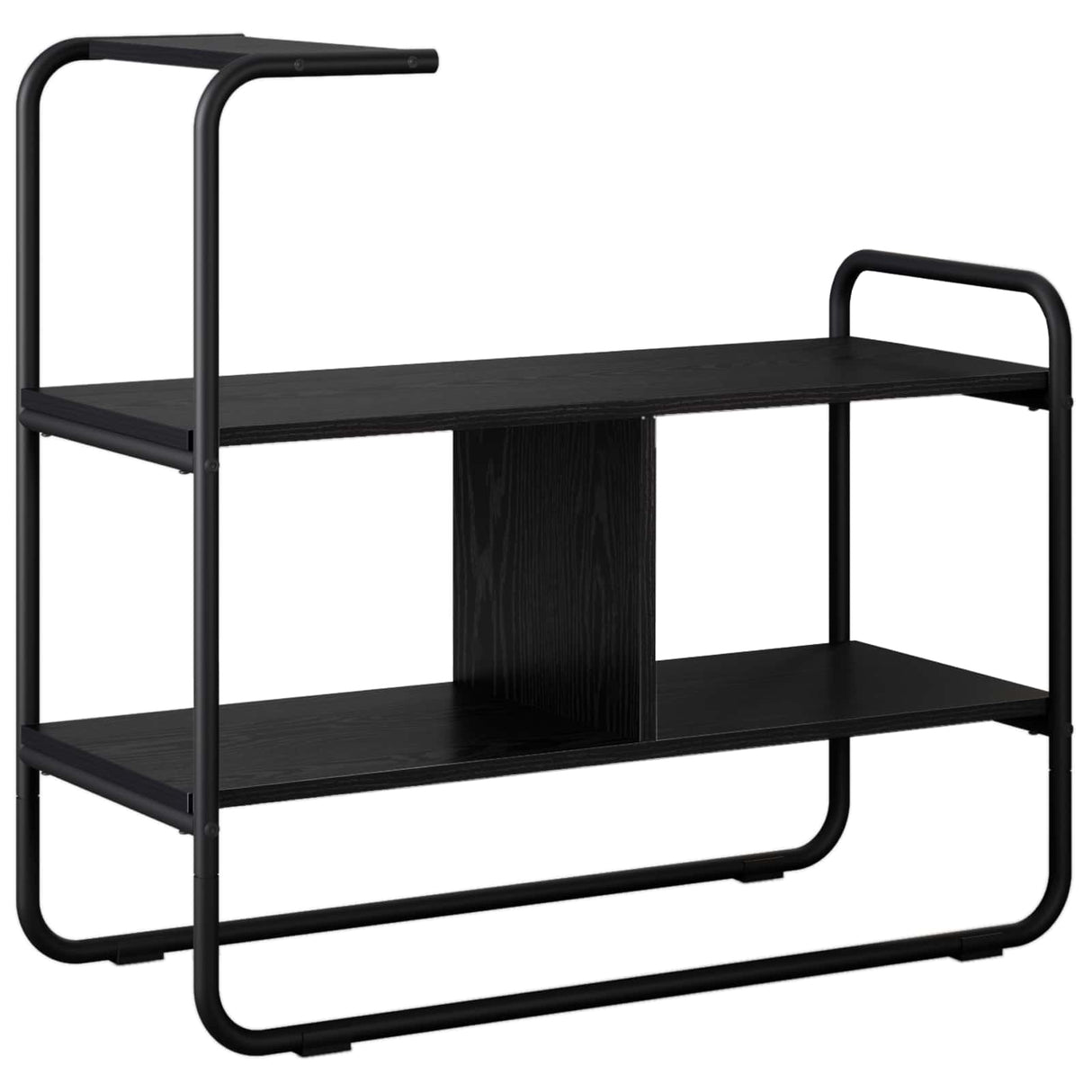 vidaXL Consoletafel Zwart eiken 80 x 35 x 75 cm Bewerkt hout