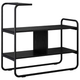 vidaXL Consoletafel Zwart eiken 80 x 35 x 75 cm Bewerkt hout