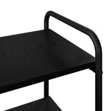 vidaXL Consoletafel Zwart eiken 80 x 35 x 75 cm Bewerkt hout