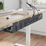 vidaXL Kabelgoot voor onder bureau 2 st Antracietkleurig