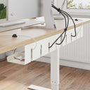 vidaXL Kabelgoot voor onder bureau 2 st Antracietkleurig
