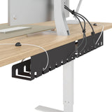 vidaXL Kabelgoot voor onder bureau 2 st Antracietkleurig