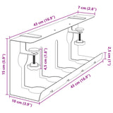 vidaXL Onder bureaustandaard voor kabelbeheer 2 st Wit 43 x 10 x 15 cm