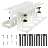 vidaXL Onder bureaustandaard voor kabelbeheer 2 st Wit 43 x 10 x 15 cm