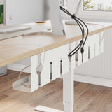 vidaXL Onder bureaustandaard voor kabelbeheer 2 st Wit 43 x 10 x 15 cm