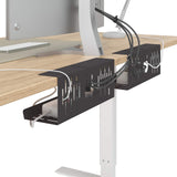 vidaXL Kabelgoot voor onder bureau 2 st Antracietkleurig