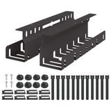vidaXL Cable Management Tray for Under Desk 2 pcs Anthracite
