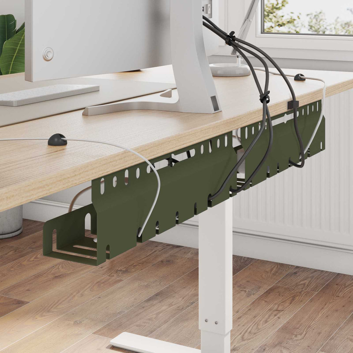 vidaXL Cable Management Tray for Under Desk 2 pcs Anthracite