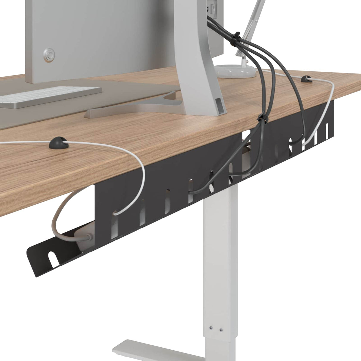 vidaXL Cable Duct for Under Desk 2 pcs Anthracite
