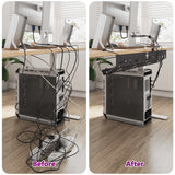 vidaXL Cable Duct for Under Desk 2 pcs Anthracite
