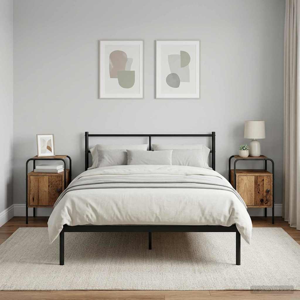 vidaXL Nightstand 2 pcs Smoked oak Engineered wood