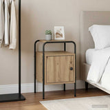 vidaXL Nightstand 2 pcs Smoked oak Engineered wood