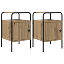 vidaXL Nightstand 2 pcs Smoked oak Engineered wood