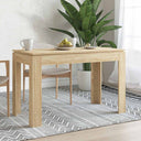 vidaXL Eettafel 120x60x76 cm bewerkt hout wit