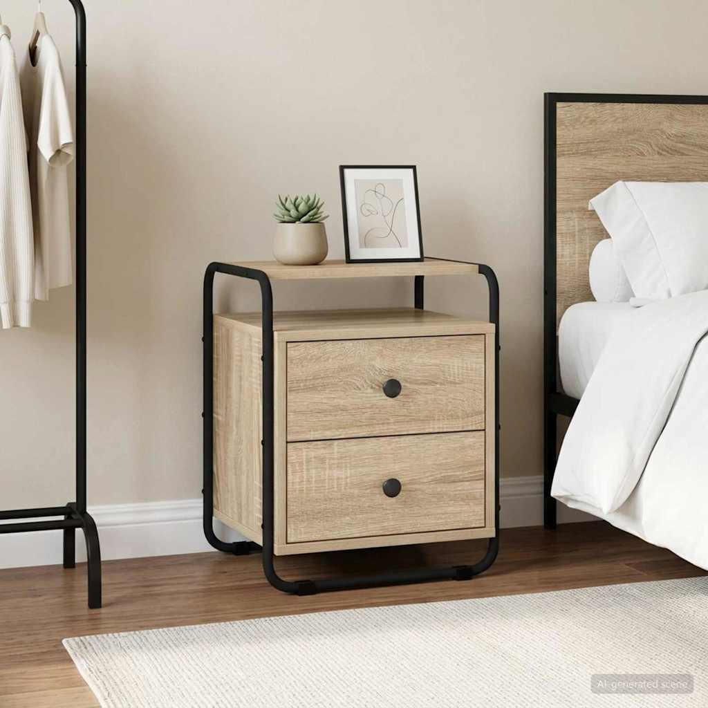 vidaXL Nightstand 2 pcs Reclaimed Wood Solid Wood