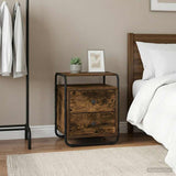 vidaXL Nightstand 2 pcs Reclaimed Wood Solid Wood