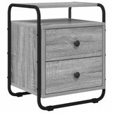 vidaXL Nightstand 2 pcs Reclaimed Wood Solid Wood