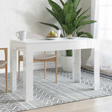 vidaXL Eettafel 120x60x76 cm bewerkt hout wit