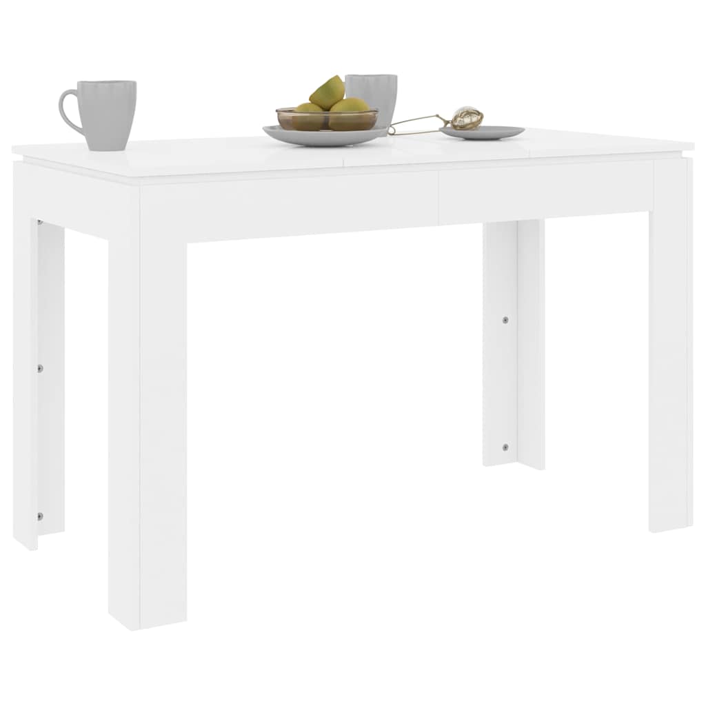 vidaXL Eettafel 120x60x76 cm bewerkt hout wit