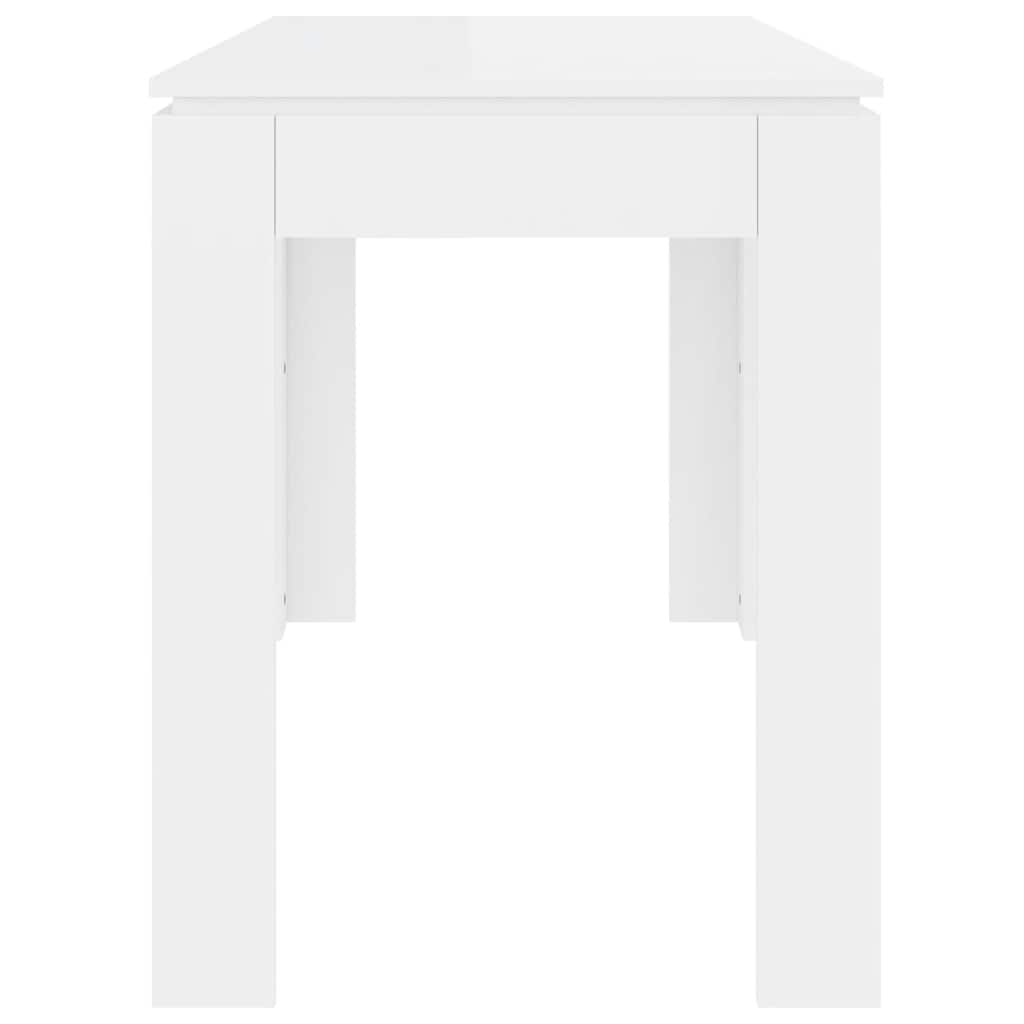 vidaXL Eettafel 120x60x76 cm bewerkt hout wit
